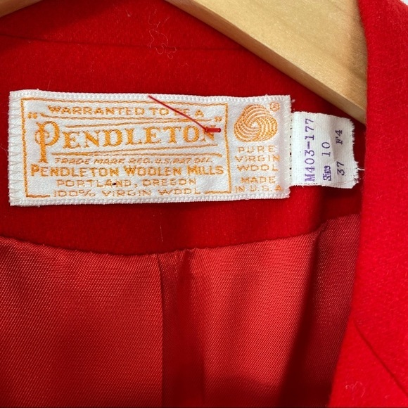 Pendleton Red Virgin Wool Women’s Blazer 10 ($229) - Picture 3 of 5